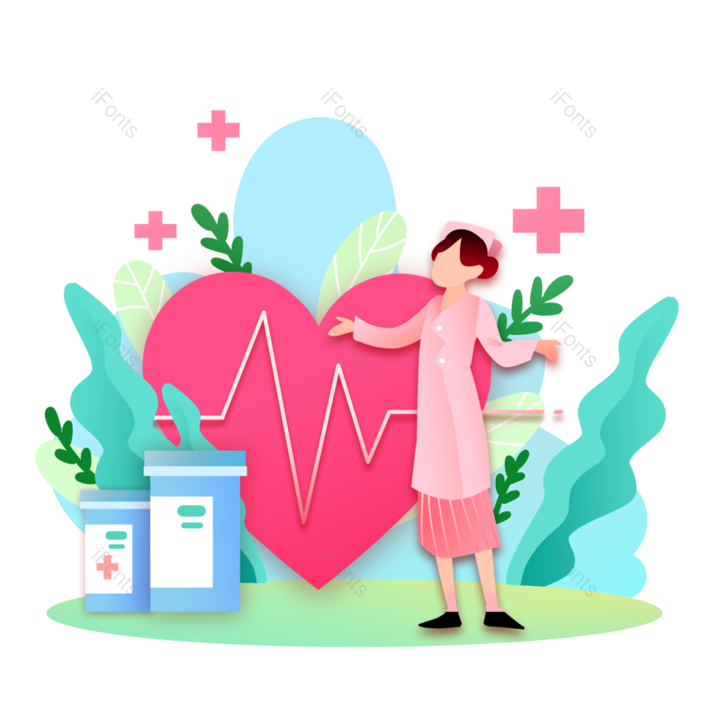 装饰图片,简约元素,护士PNG,护士节免抠素材